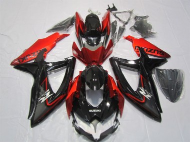 ABS Kits Carenados Moto GSXR 1000 K7 07-08 - Negro Rojo