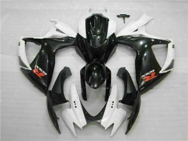 ABS Moto Plástica GSXR 600 / 750 K6 06-07 - Blanco Negro