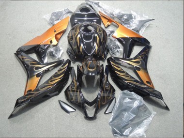 Carenados Moto CBR 600 RR 07-08 - Negro Naranja Llama