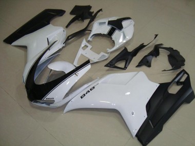 Carenados Moto Ducati 848 1098 1198 07-14 - Blanco Negro Mate