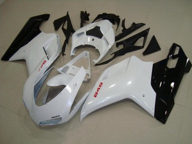 Carenados Moto Ducati 848 1098 1198 07-14 - Blanco Perla Negro