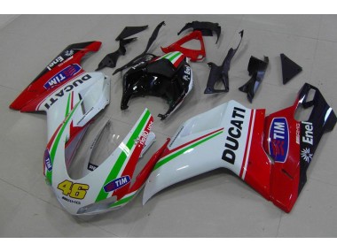 Carenados Moto Ducati 848 1098 1198 07-14 - Rojo Blanco Amarillo 46