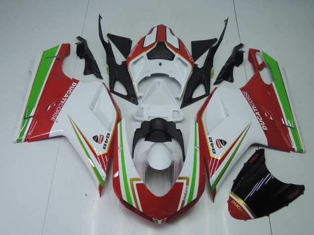 Carenados Moto Ducati 848 1098 1198 07-14 - Rojo Blanco & Verde