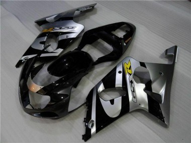 Carenados Moto GSXR 1000 K1 00-02 - Plata Negro