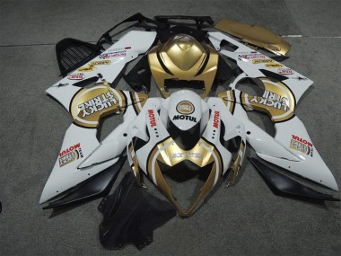 Carenados Moto GSXR 1000 K5 05-06 - Blanco Oro Lucky Strike Motul