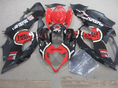 Carenados Moto GSXR 1000 K5 05-06 - Negro Lucky Strike Rojo Motul