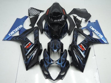 Carenados Moto GSXR 1000 K7 07-08 - Llama azul negra