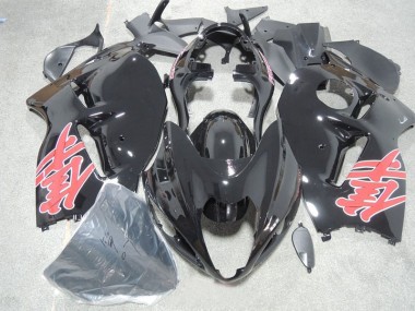 Carenados Moto GSXR 1300 Hayabusa 96-07 - Negro Rojo Calcomanía