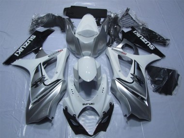 Carenados Moto & Plástico GSXR 1000 K7 07-08 - Blanco Plata Negro