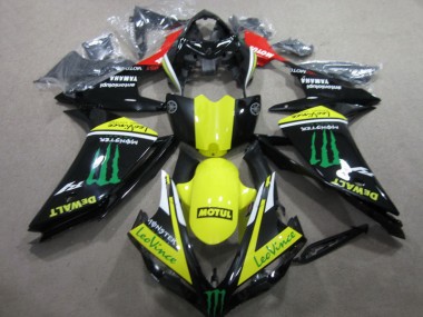 Carenados Moto R1 07-08 - Negro Amarillo Motul Leovince