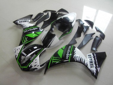 Carenados Moto R1 12-14 - Blanco Verde Monster