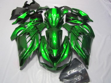 Carenados Moto ZX14R ZZR 1400 12-21 - Verde Blanco Ninja Calcomanía