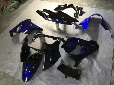 Carenados Moto ZX9R 00-01 - Brillante Negro Azul Llama