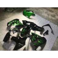 Carenados Moto ZX9R 00-01 - Brillante Negro Verde Llama