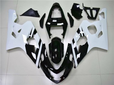 Inyección Kit Carenados Moto GSXR 600 / 750 K4 04-05 - Blanco Negro