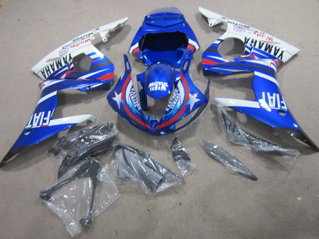 Kit Carenados Moto R6 03-05 - Azul Blanco Motul Fiat