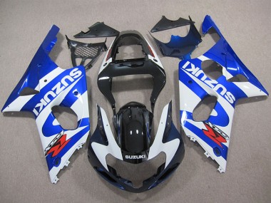 Kit Completo Carenados Moto GSXR 1000 K1 00-02 - Azul Blanco Calcomanía