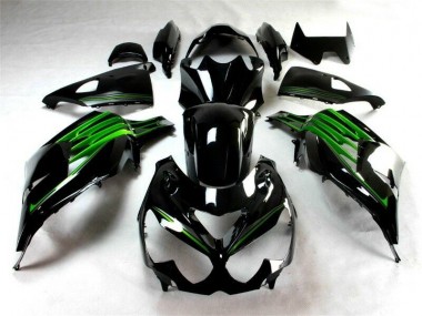 Kit Completo Carenados Moto ZX14R ZZR 1400 12-21 - Negro Verde