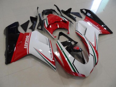 Kits Completo Carenados Moto Ducati 848 1098 1198 07-14 - Rojo Blanco