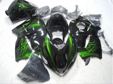 Plástico Moto GSXR 1300 Hayabusa 96-07 - Negro Verde